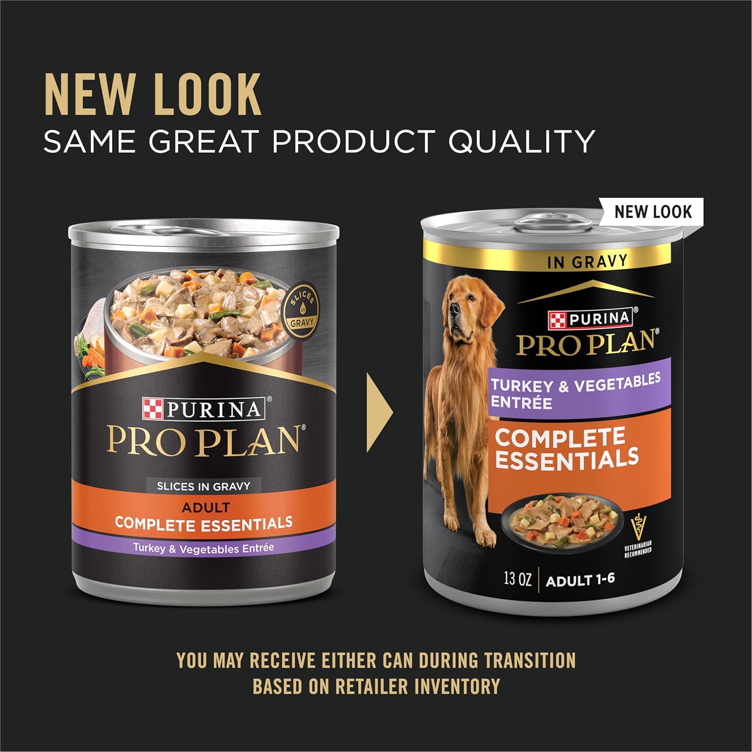 Purina Pro Plan Complete Essentials Turkey and Vegetables Entree In Wet Dog Food Gravy - (Pack of 12) 13 oz. Cans1