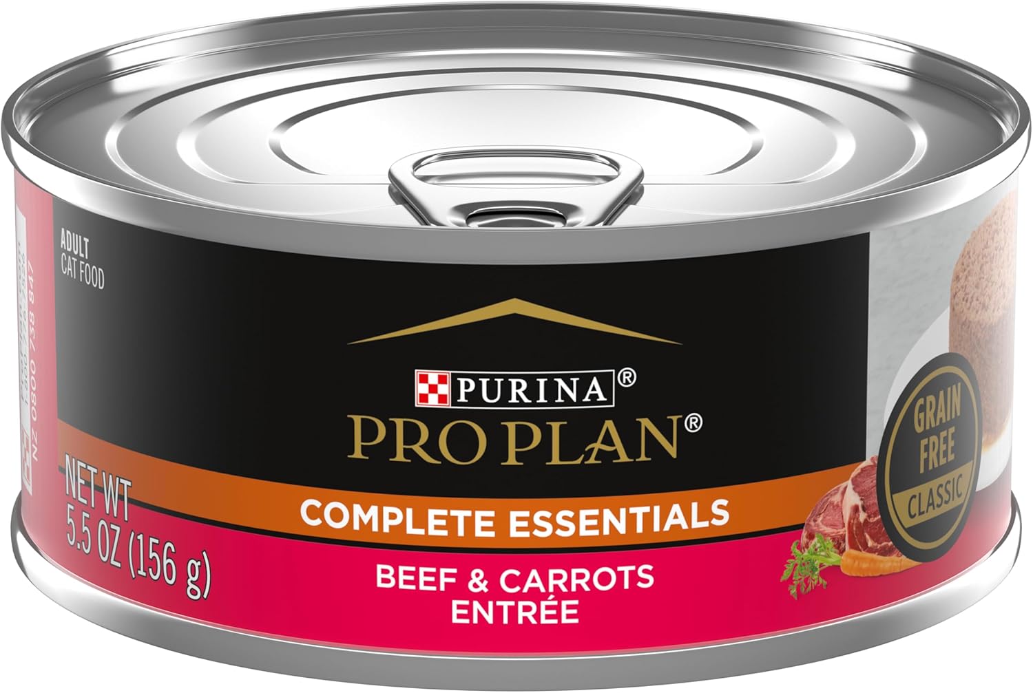 Purina Pro Plan Grain Free Wet Cat Food Pate, COMPLETE ESSENTIALS Beef & Carrots Entree Classic - (Pack of 24) 5.5 oz. Cans Purina Pro Plan Grain Free Wet Cat Food Pate, COMPLETE ESSENTIALS Beef & Carrots Entree Classic - (Pack of 24) 5.5 oz. Cans