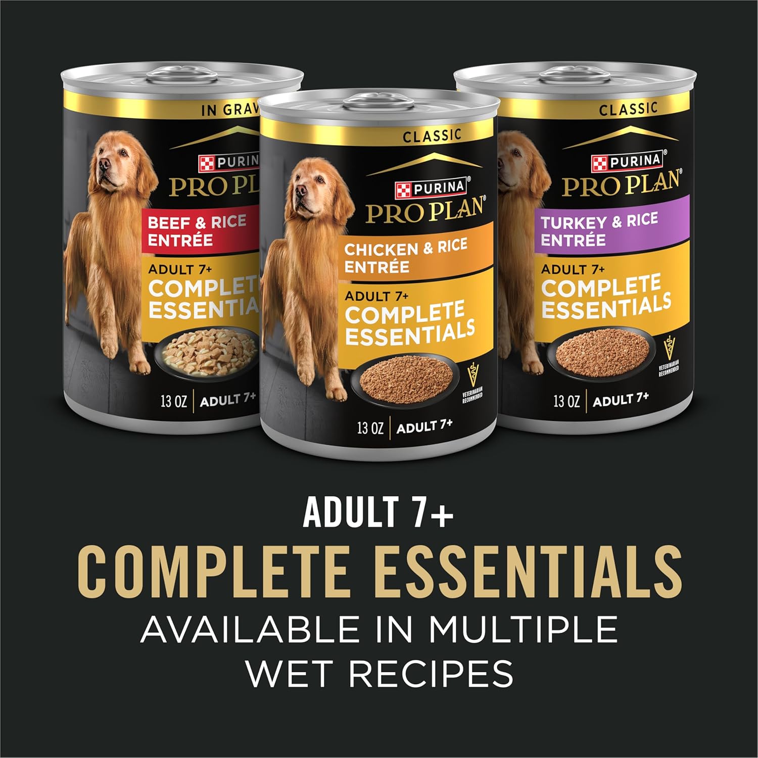 Purina Pro Plan High Protein Senior Wet Dog Food, Beef and Rice Entree - (Pack of 12) 13 Oz. Cans9