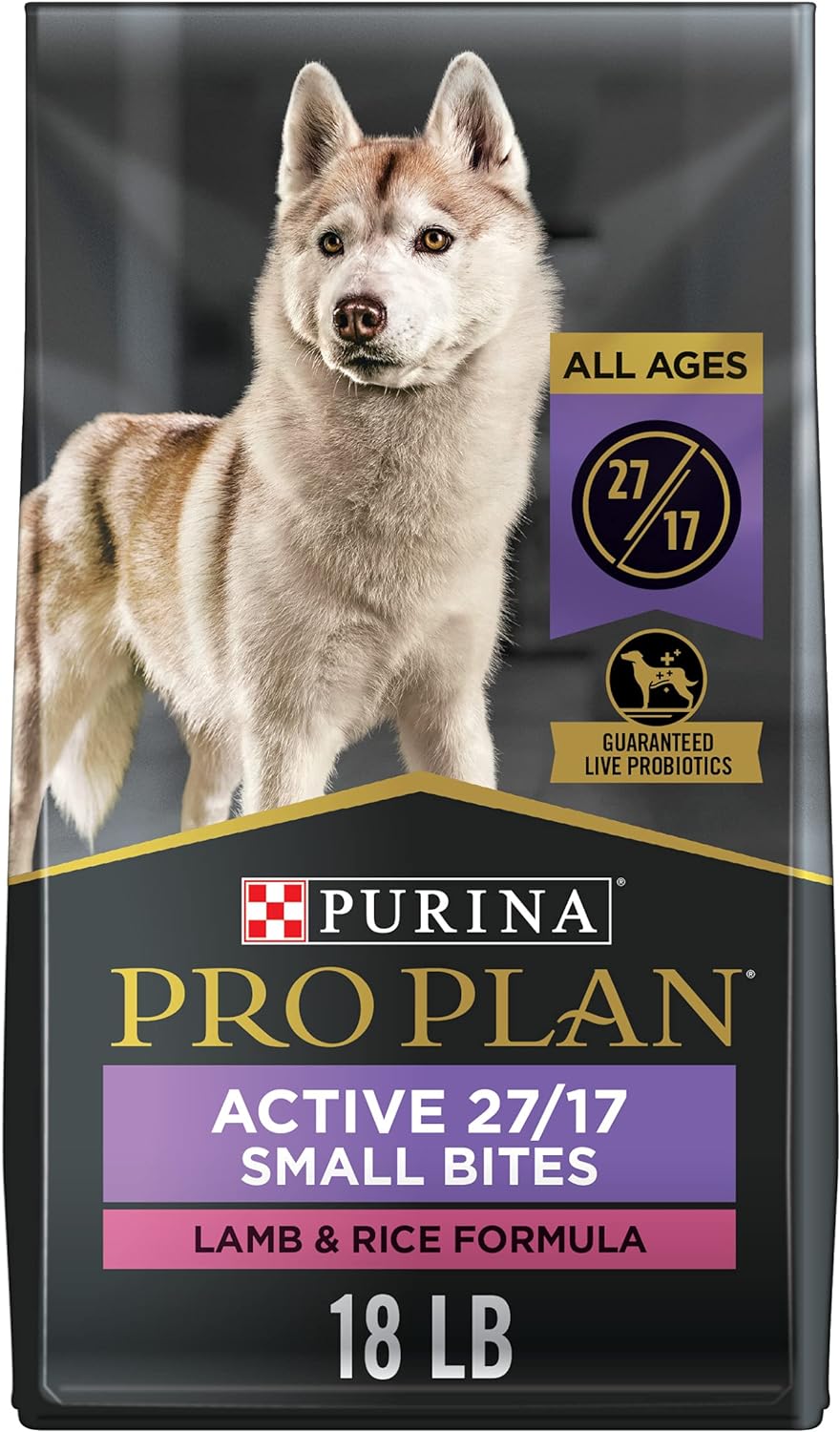 Purina Pro Plan High Protein, Small Bites Dog Food, SPORT 27 17 Lamb & Rice Formula - 18 lb. Bag Purina Pro Plan High Protein, Small Bites Dog Food, SPORT 27/17 Lamb & Rice Formula - 18 lb. Bag