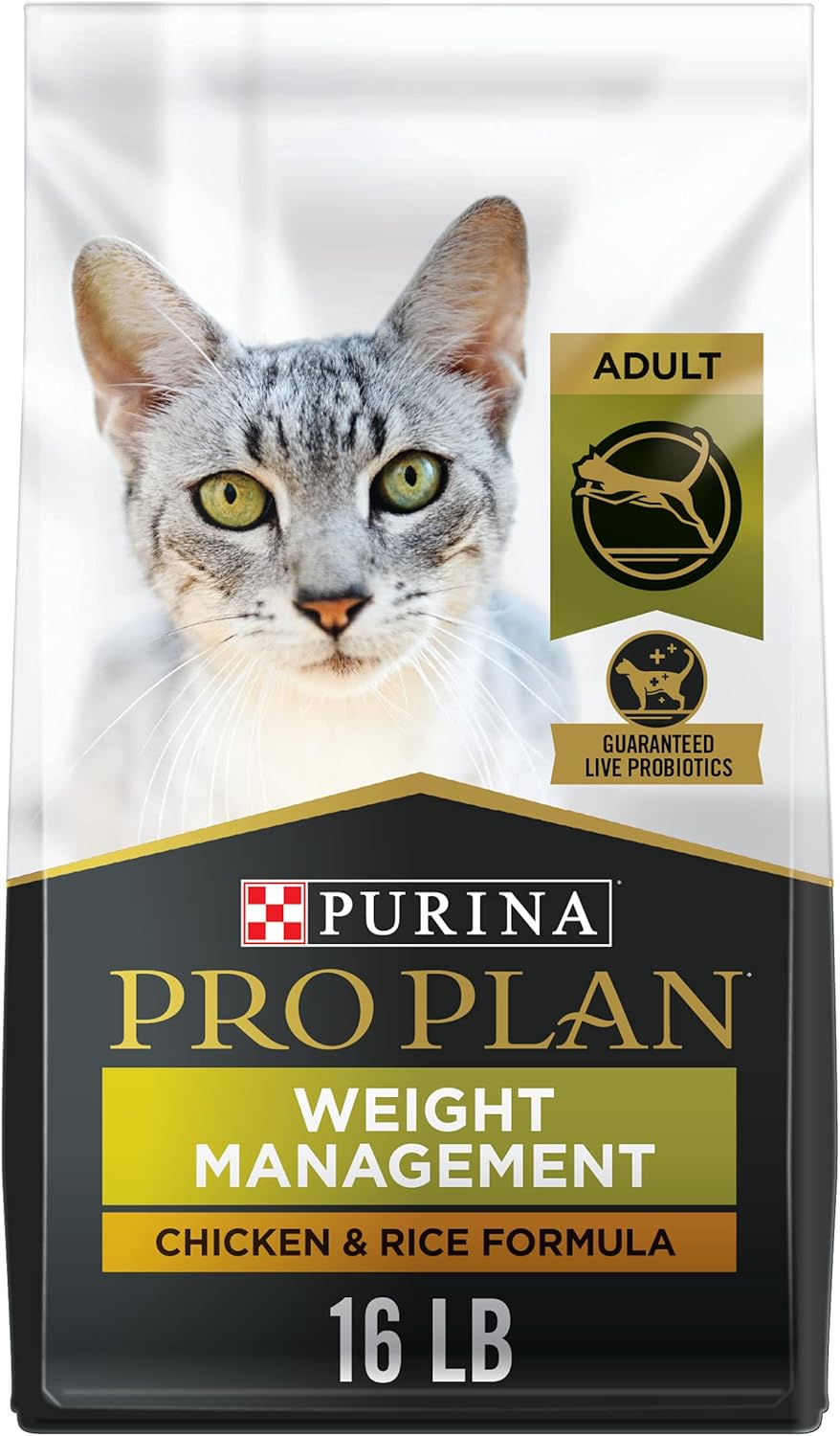 Purina Pro Plan Weight Control Dry Cat Food, Chicken and Rice Formula - 16 lb. Bag Purina Pro Plan Weight Control Dry Cat Food, Chicken and Rice Formula - 16 lb. Bag