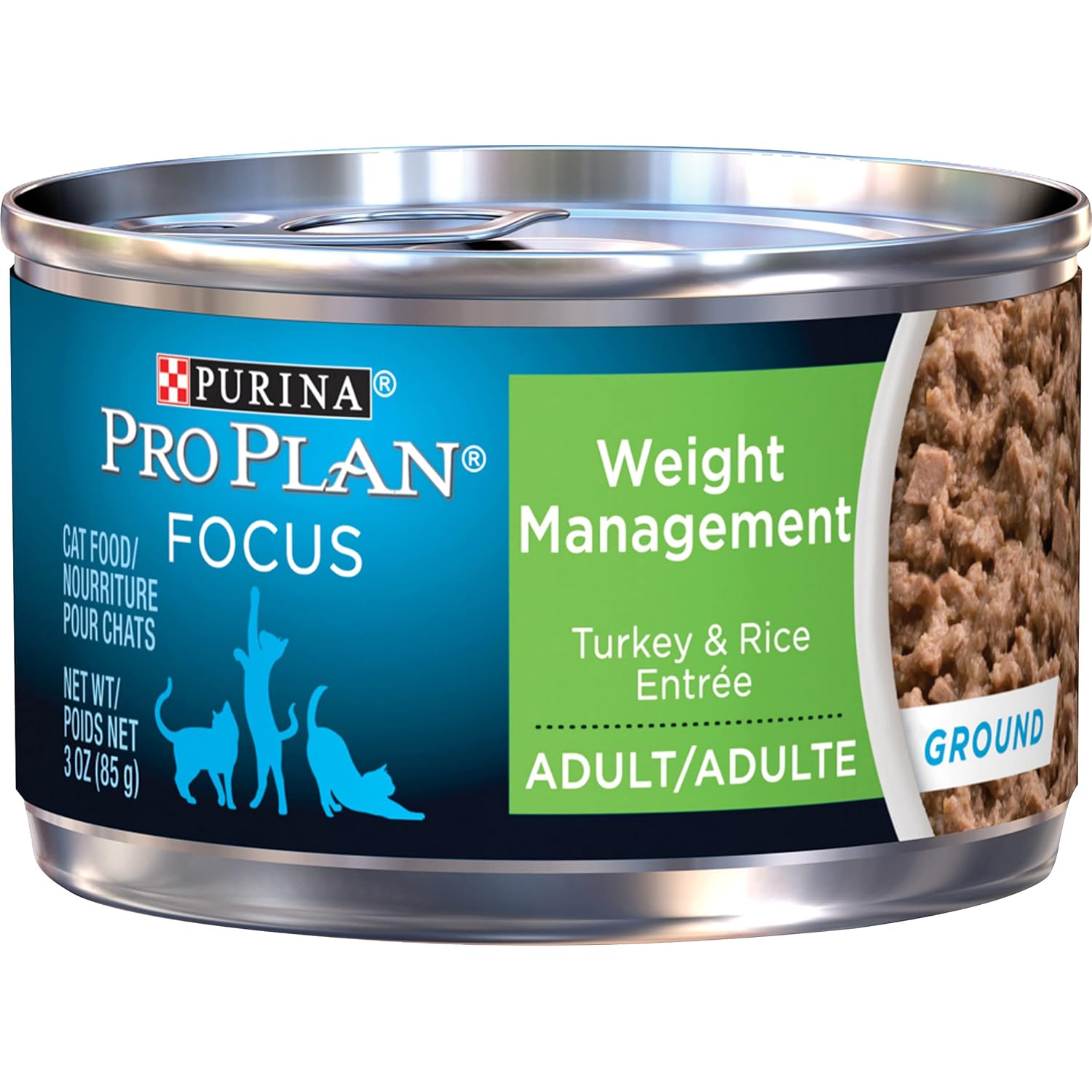 Purina Pro Plan Weight Control Pate Wet Cat Food, SPECIALIZED Weight Management Turkey & Rice Entree - (Pack of 24) 3 oz. Pull-Top Cans Purina Pro Plan Weight Control Pate Wet Cat Food, SPECIALIZED Weight Management Turkey & Rice Entree - (Pack of 24) 3 oz. Pull-Top Cans