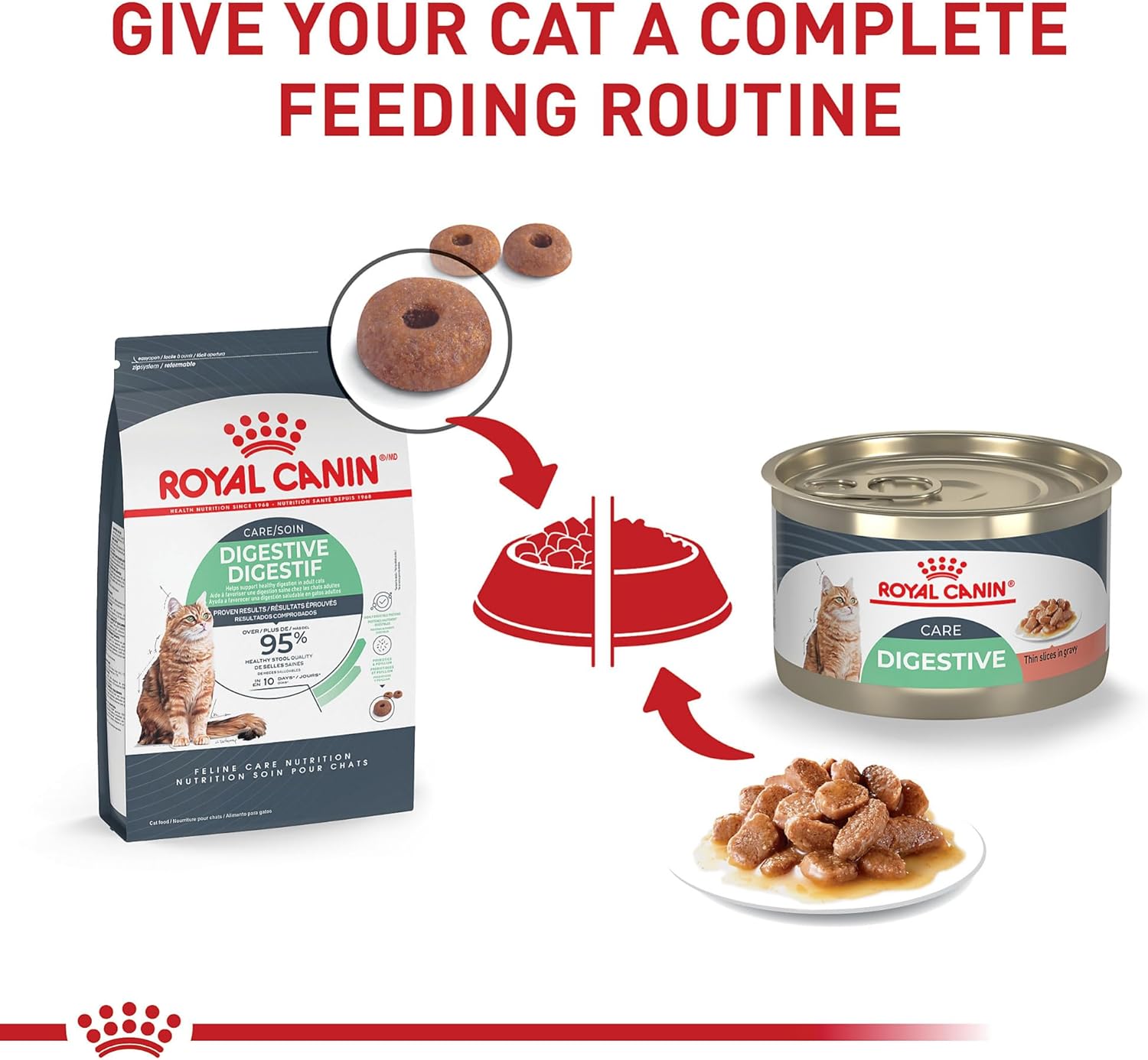 Royal Canin Feline Digestive Care Thin Slices in Gravy Wet Cat Food, 5.1 oz can (24-Count)5