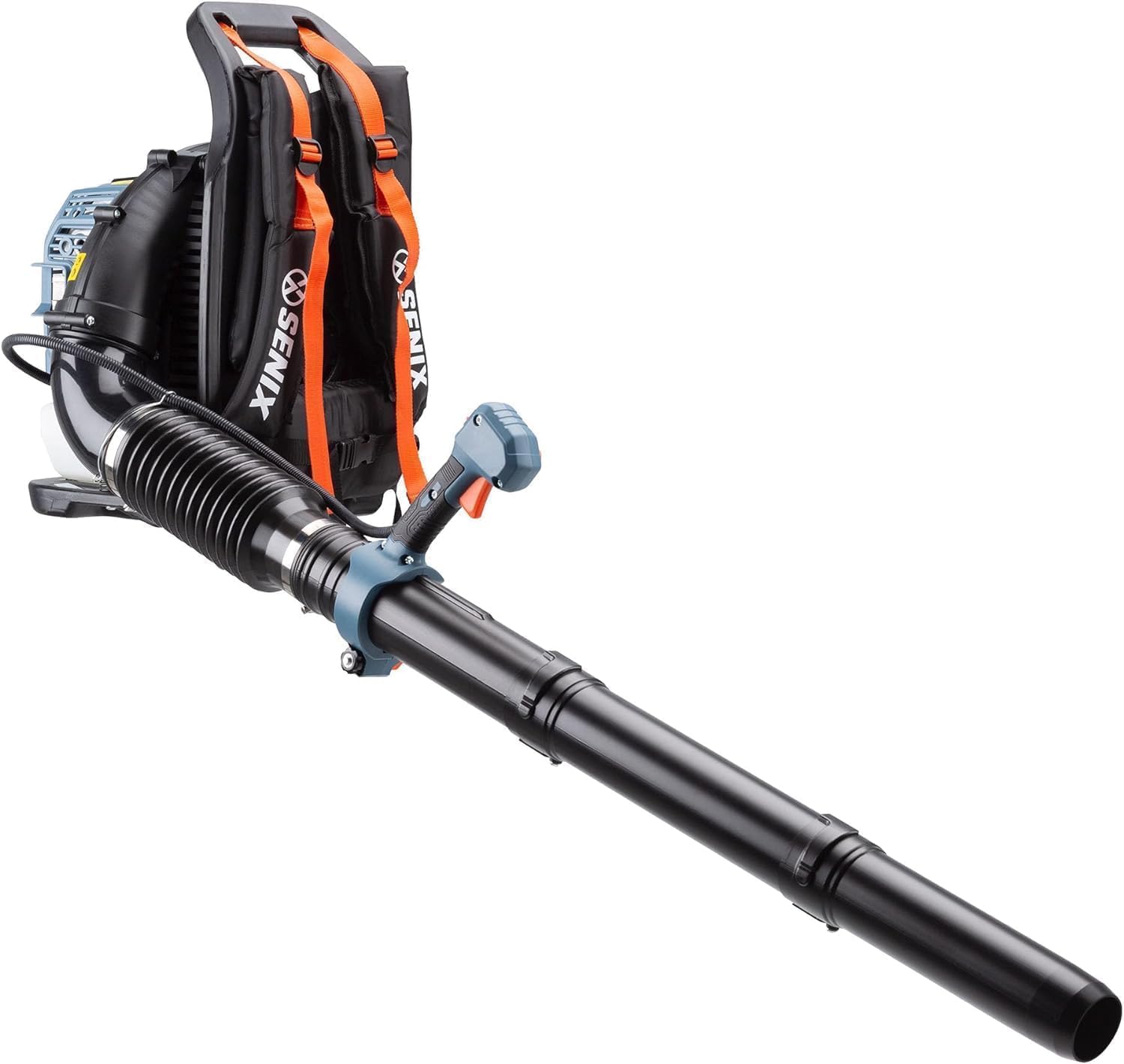 SENIX 4QL 49 cc 4-Cycle Backpack Gas Leaf Blower, Up to 600 CFM and 200 MPH, Variable Speed, Cruise Control, 18N Blowing Force (BLB4QL-M)-