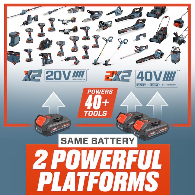 SENIX BLAX2-M 20-volt Max 350-CFM 80-MPH Battery Handheld Leaf Blower 4 Ah (Battery and Charger Included)1_11zon (1)