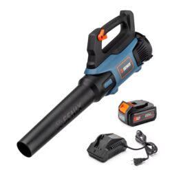 SENIX BLAX2-M 20-volt Max 350-CFM 80-MPH Battery Handheld Leaf Blower 4 Ah (Battery and Charger Included)
