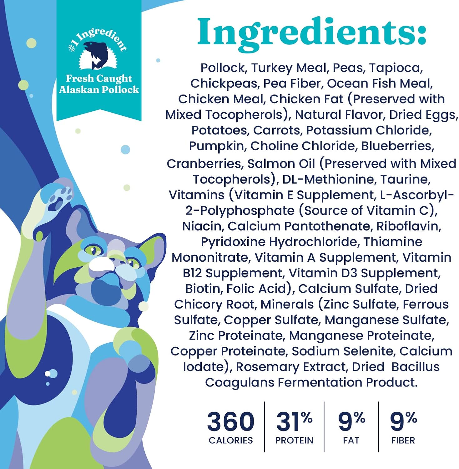 Solid Gold Fit as a Fiddle Weight Management Cat Food - Grain Free Dry Cat Food Indoor with Alaskan Pollock, Superfoods & Probiotics, 12 LB Bag7