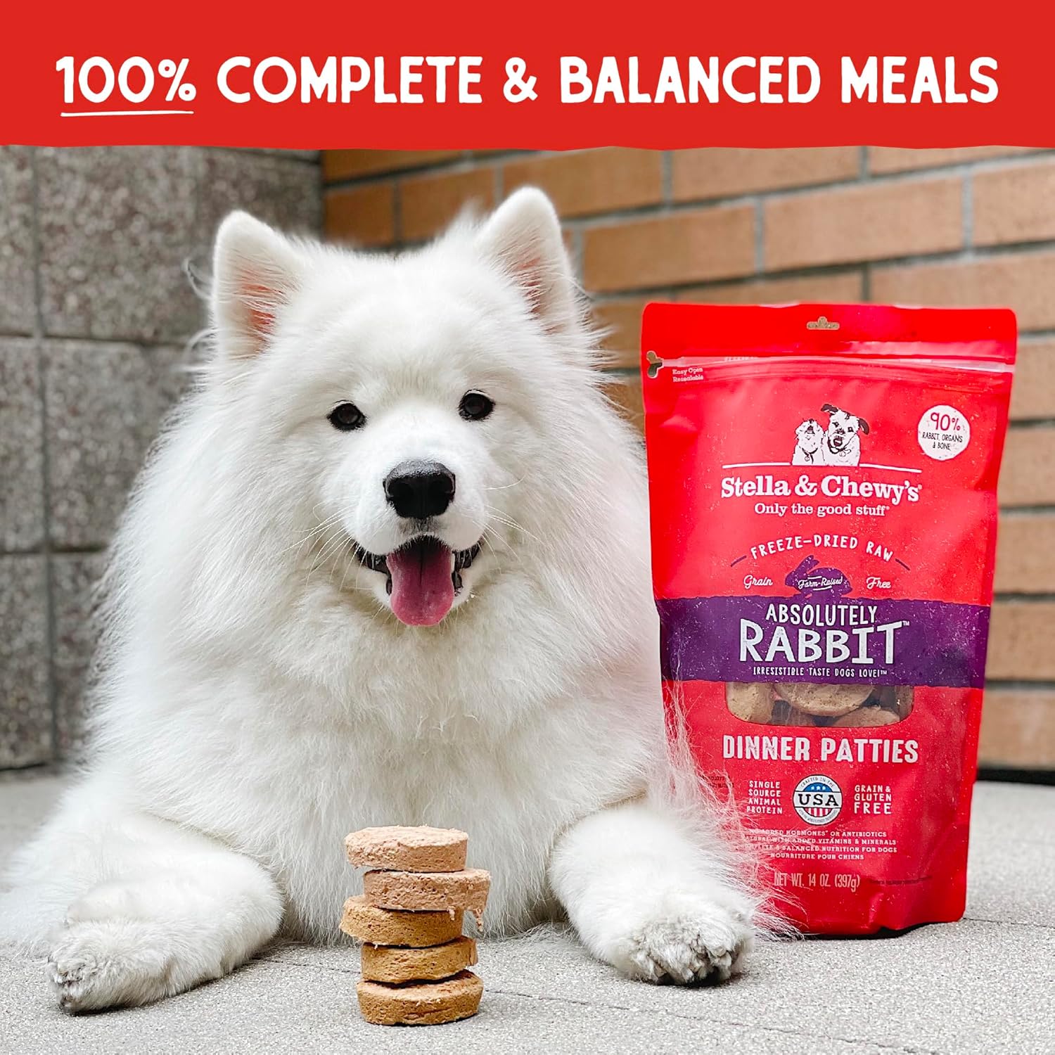 Stella & Chewy's Freeze Dried Raw Dinner Patties – Grain Free Dog Food, Protein Rich Absolutely Rabbit Recipe – 25 oz Bag11