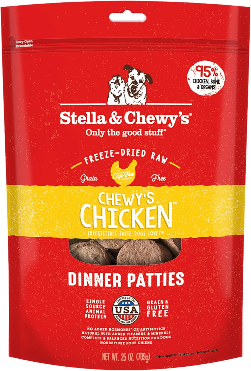 Stella & Chewy's Freeze Dried Raw Dinner Patties – Grain Free Dog Food, Protein Rich Chewy’s Chicken Recipe – 25 oz Bag Stella & Chewy's Freeze Dried Raw Dinner Patties – Grain Free Dog Food, Protein Rich Chewy’s Chicken Recipe – 25 oz Bag
