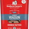 Stella & Chewy's Freeze Dried Raw Dinner Patties – Grain Free Dog Food, Protein Rich Simply Venison Recipe – 25 oz Bag