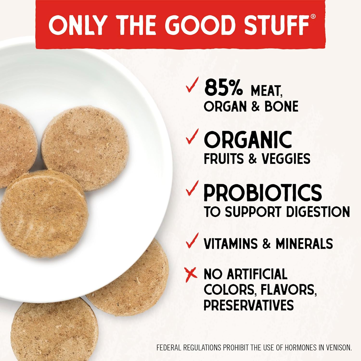 Stella & Chewy's Freeze Dried Raw Dinner Patties – Grain Free Dog Food, Protein Rich Simply Venison Recipe – 25 oz Bag2
