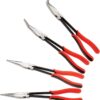 Sunex 3600V 11" Long Reach Straight Pliers Set, 90° Bent Nose Pliers, 45° Bent Nose Pliers, 20° Bent Nose Pliers, 4Piece