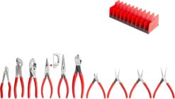 TEKTON Gripping, Cutting, Mini Pliers Set with Rack (10-Piece) PLR99204