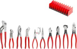 TEKTON Gripping and Cutting Pliers Set with Rack (10-Piece) | PLR99201