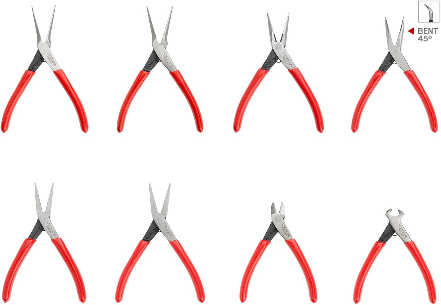 TEKTON Mini Pliers Set, 8-Piece (Needle Nose, Long Nose, Flat Nose, Cutting) PMN99908 TEKTON Mini Pliers Set, 8-Piece (Needle Nose, Long Nose, Flat Nose, Cutting) | PMN99908