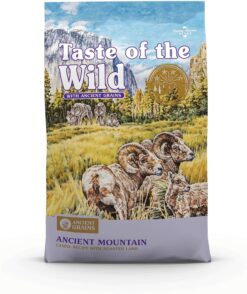 Taste of the Wild with Ancient Grains Ancient Mountain Canine Recipe with Roasted Lamb Dry Dog Food, Made with High Protein from Real Lamb and Guaranteed Nutrients and Probiotics 28lb