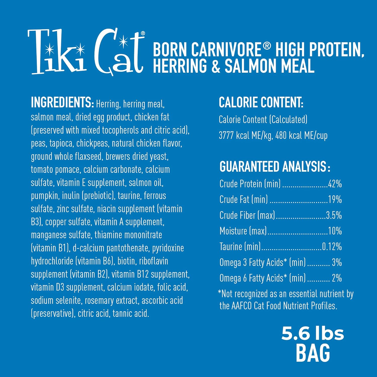 Tiki Cat Born Carnivore High Protein, Herring & Salmon Meal, Grain-Free Baked Kibble to Maximize Nutrients, Dry Cat Food, 5.6 lbs. Bag3