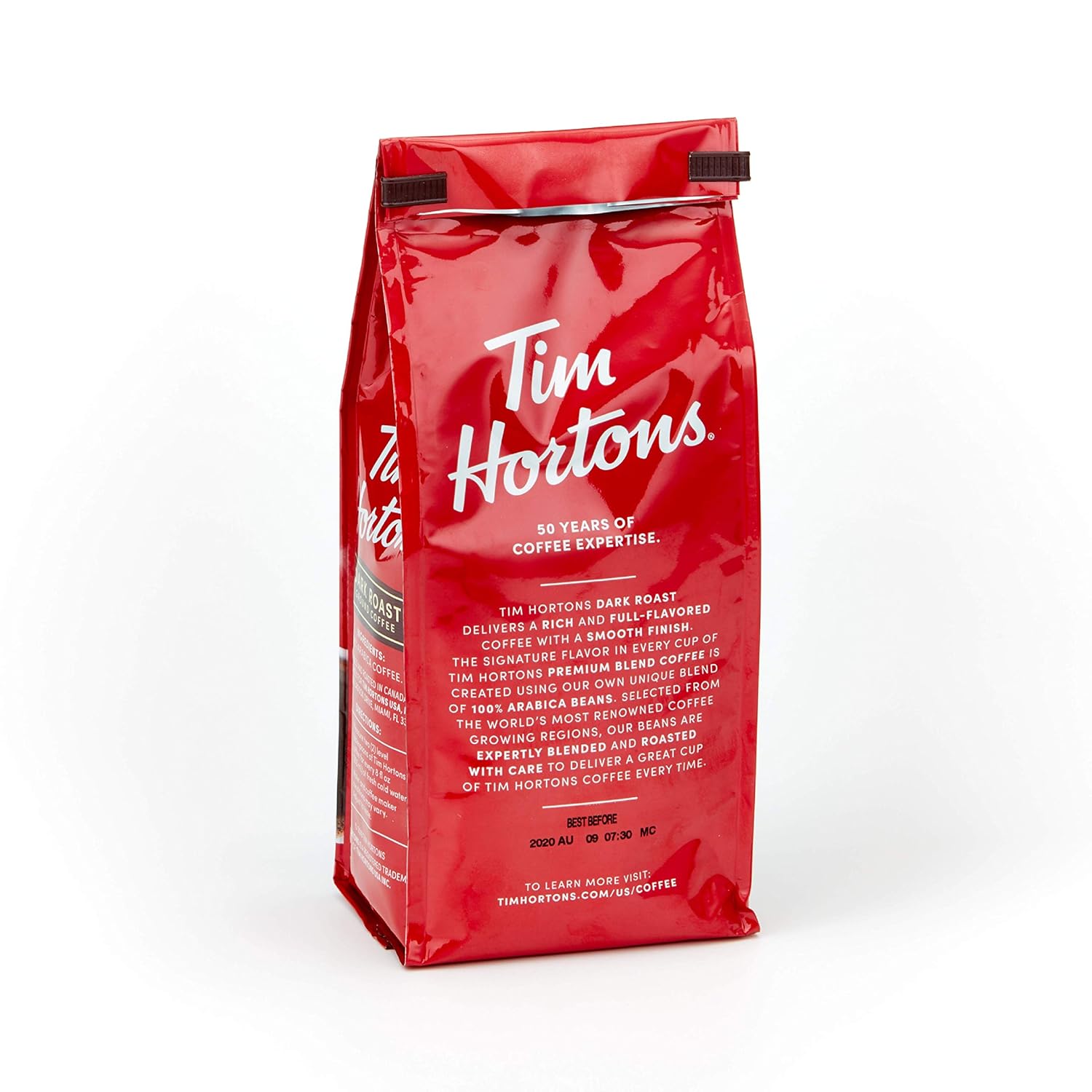 Tim Hortons Dark Roast, Rich Ground Coffee, Perfectly Balanced, Always Smooth, Made with 100% Arabica Beans, 72 Ounce, 12 Oz (Pack of 6) 1