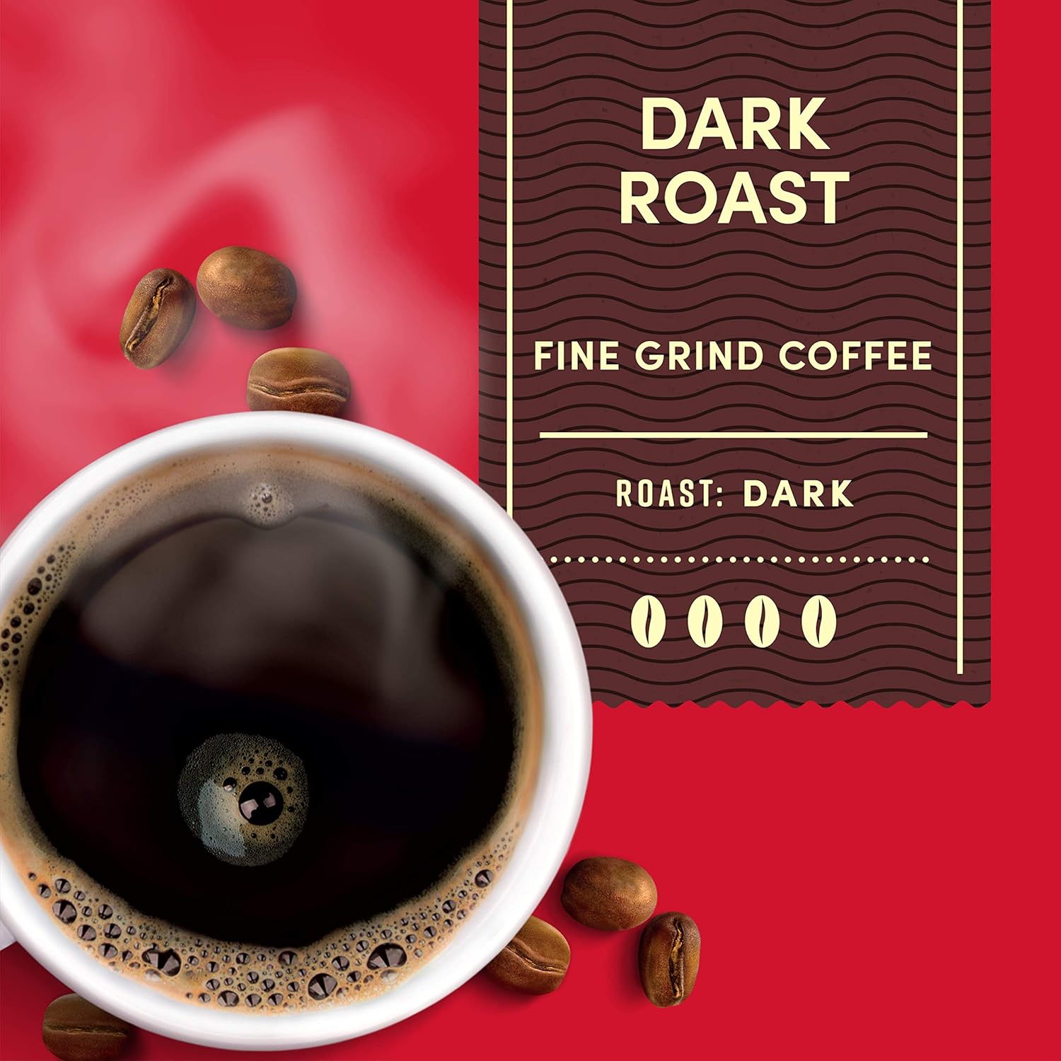 Tim Hortons Dark Roast, Rich Ground Coffee, Perfectly Balanced, Always Smooth, Made with 100% Arabica Beans, 72 Ounce, 12 Oz (Pack of 6) 2