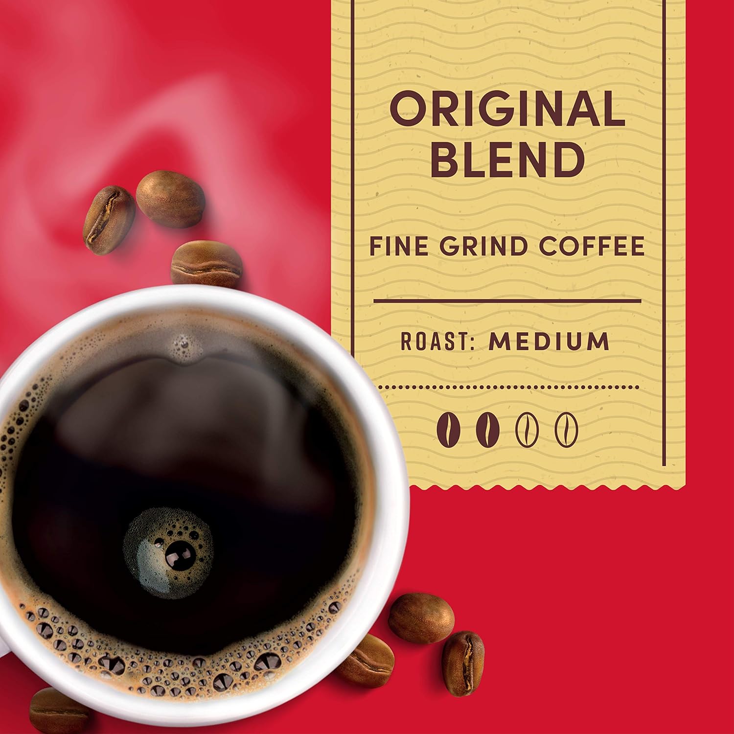 Tim Hortons Original Blend, Medium Roast Ground Coffee, Perfectly Balanced, Always Smooth, Made with 100% Arabica Beans, 12 Ounce (Pack of 6) 2