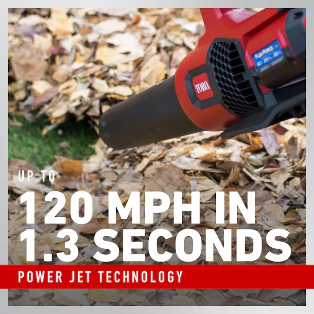 Toro 51820 Flex-Force 60-volt Max 605-CFM 120-MPH Battery Handheld Leaf Blower 2.5 Ah (Battery and Charger Included)3_11zon