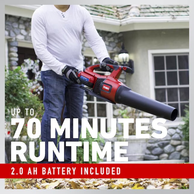 Toro 51821 Flex-Force 60-volt Max 565-CFM 110-MPH Battery Handheld Leaf Blower 2 Ah (Battery and Charger Included)3_11zon
