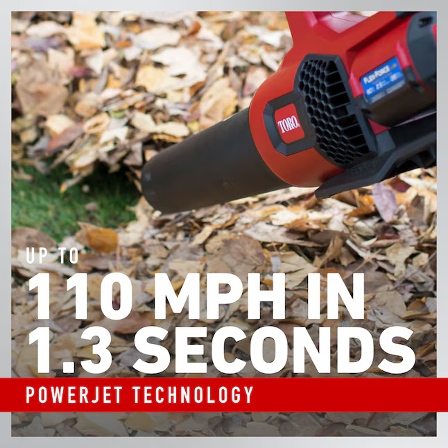 Toro 51821 Flex-Force 60-volt Max 565-CFM 110-MPH Battery Handheld Leaf Blower 2 Ah (Battery and Charger Included)5_11zon
