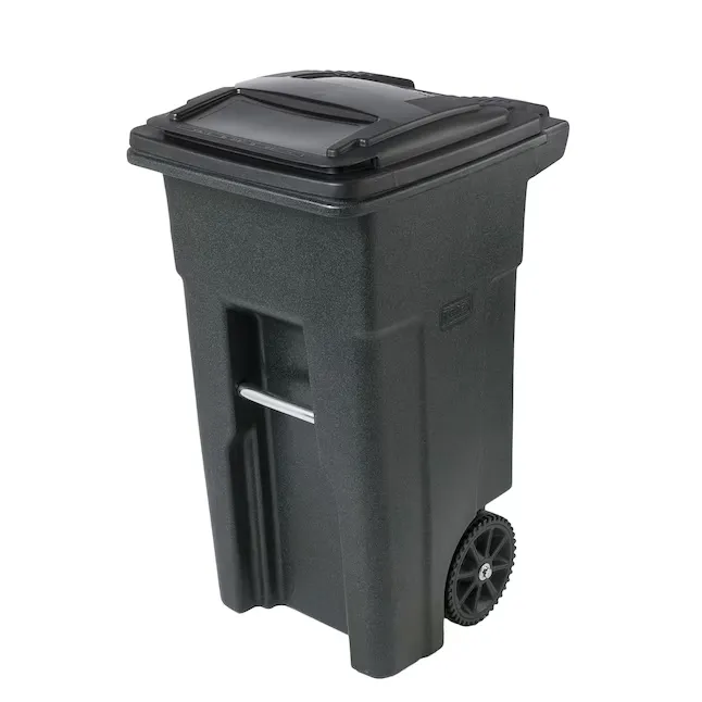 Toter 79232-R2200 32-Gallon Black Plastic Wheeled Indoor_11zon Toter 79232-R2200 32-Gallon Black Plastic Wheeled Indoor/Outdoor Hinged Lid Trash Can