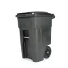 Toter 79248-R2200 48-Gallon Black Plastic Wheeled Indoor/Outdoor Hinged Lid Trash Can