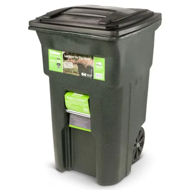 Toter 79264-B0200 64-Gallon Black Plastic Wheeled Indoor 2_11zon