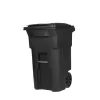 Toter 79264-R2200 64-Gallon Black Resin Wheeled Outdoor Hinged Lid Trash Can