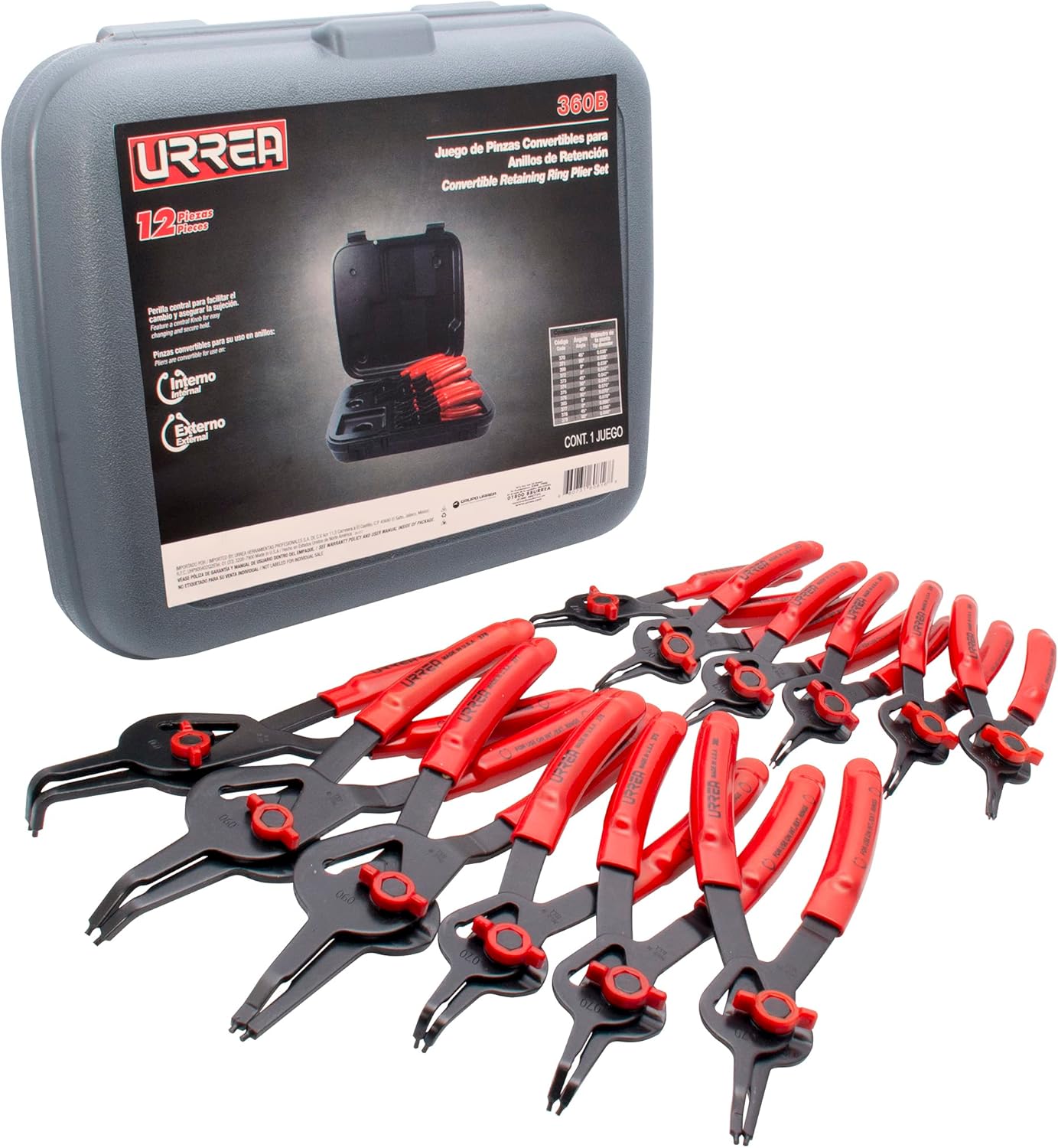 Urrea 360B Convertible Retaining Ring Pliers Urrea 360B Convertible Retaining Ring Pliers
