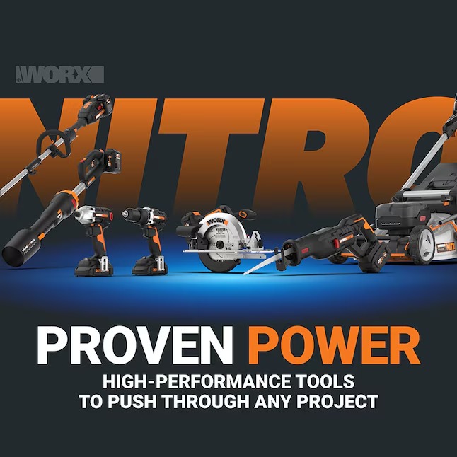 WORX WP595 Nitro Power Share 40-volt 620-CFM 165-MPH Battery Handheld Leaf Blower 4 Ah (Battery and Charger Included)16_11zon