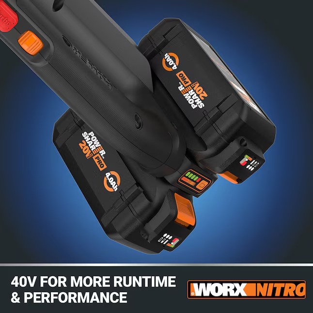 WORX WP595 Nitro Power Share 40-volt 620-CFM 165-MPH Battery Handheld Leaf Blower 4 Ah (Battery and Charger Included)4_11zon