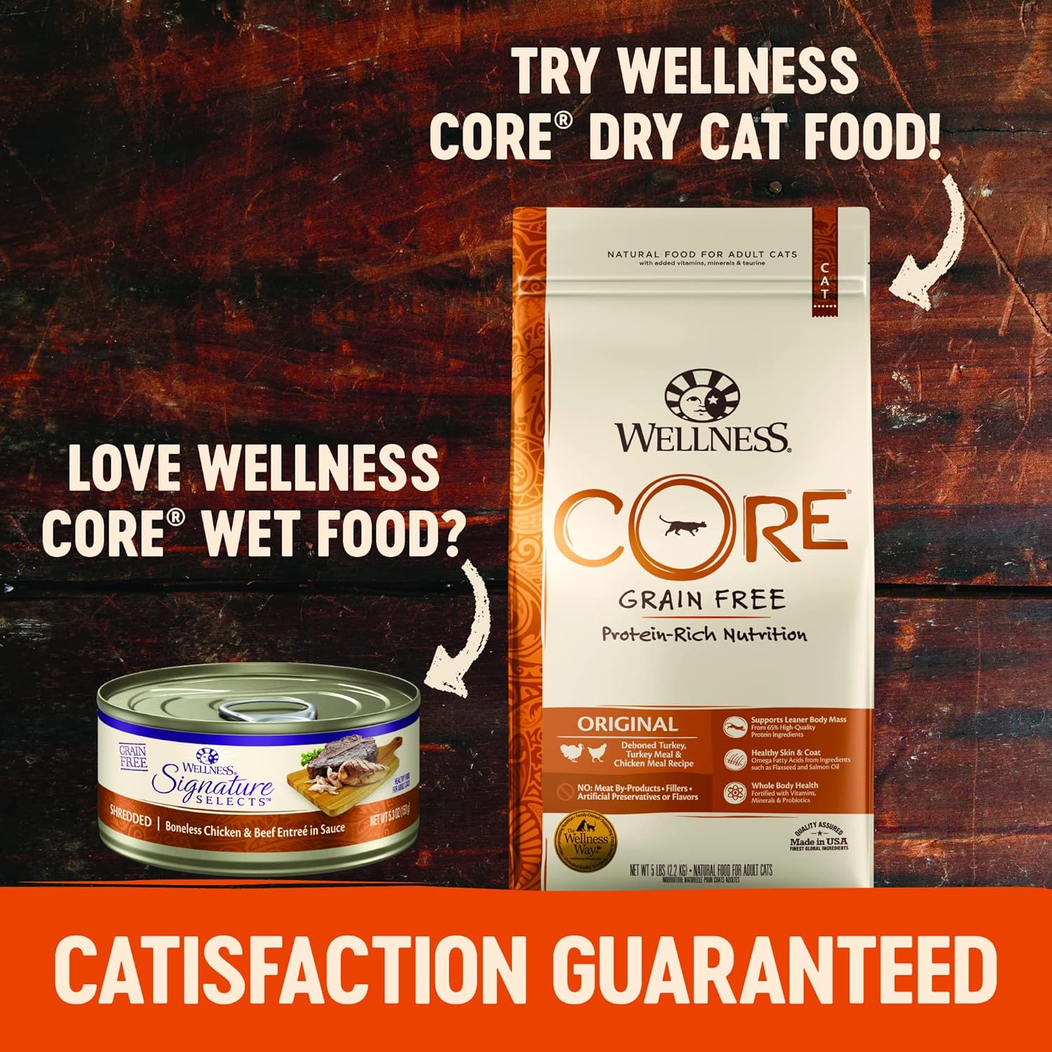 Wellness CORE Grain-Free Signature Selects Wet Cat Food, Natural Pet Food Made with Real Meat (Chunky Beef & Chicken, 5.3-Ounce, Pack Of 12)4
