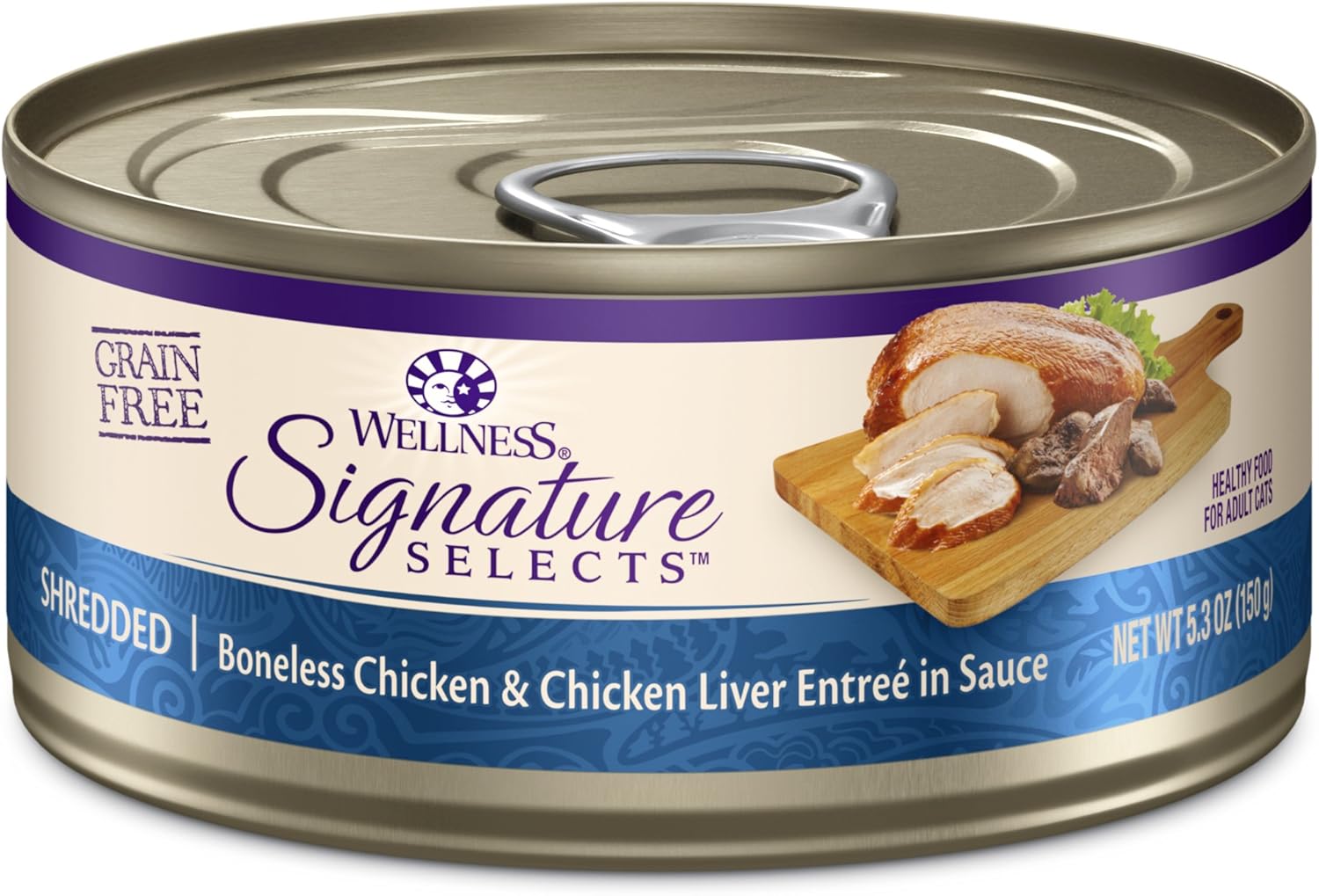 Wellness CORE Grain-Free Signature Selects Wet Cat Food, Natural Pet Food Made with Real Meat (Shredded Chicken & Chicken Liver, 5.3 Ounces, Pack of 12) Wellness CORE Grain-Free Signature Selects Wet Cat Food, Natural Pet Food Made with Real Meat (Shredded Chicken & Chicken Liver, 5.3 Ounces, Pack of 12)