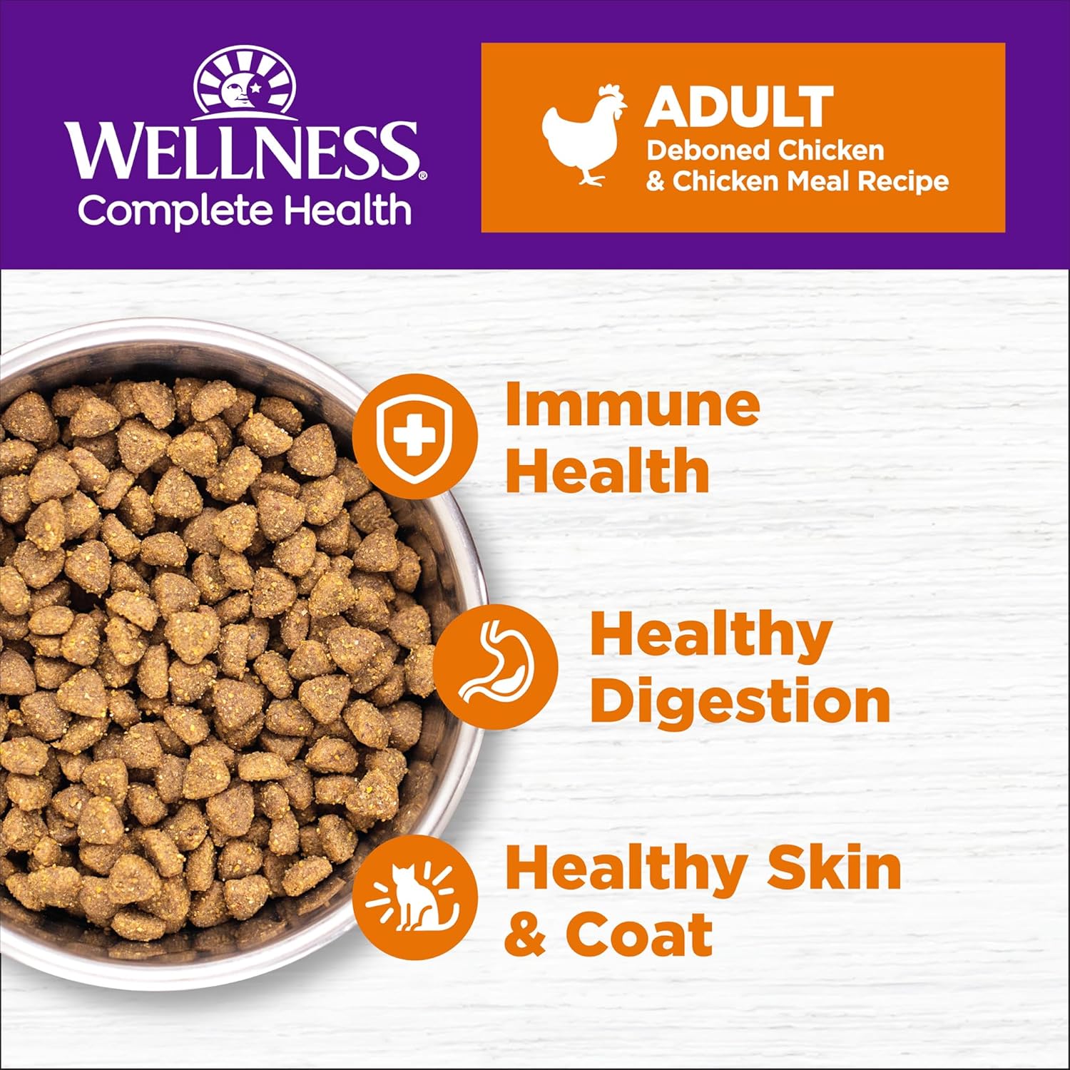 Wellness Natural Pet Food Complete Health Natural Grain Free Deboned Chicken & Chicken Meal Dry Cat Food, 11.5 Pound Bag1