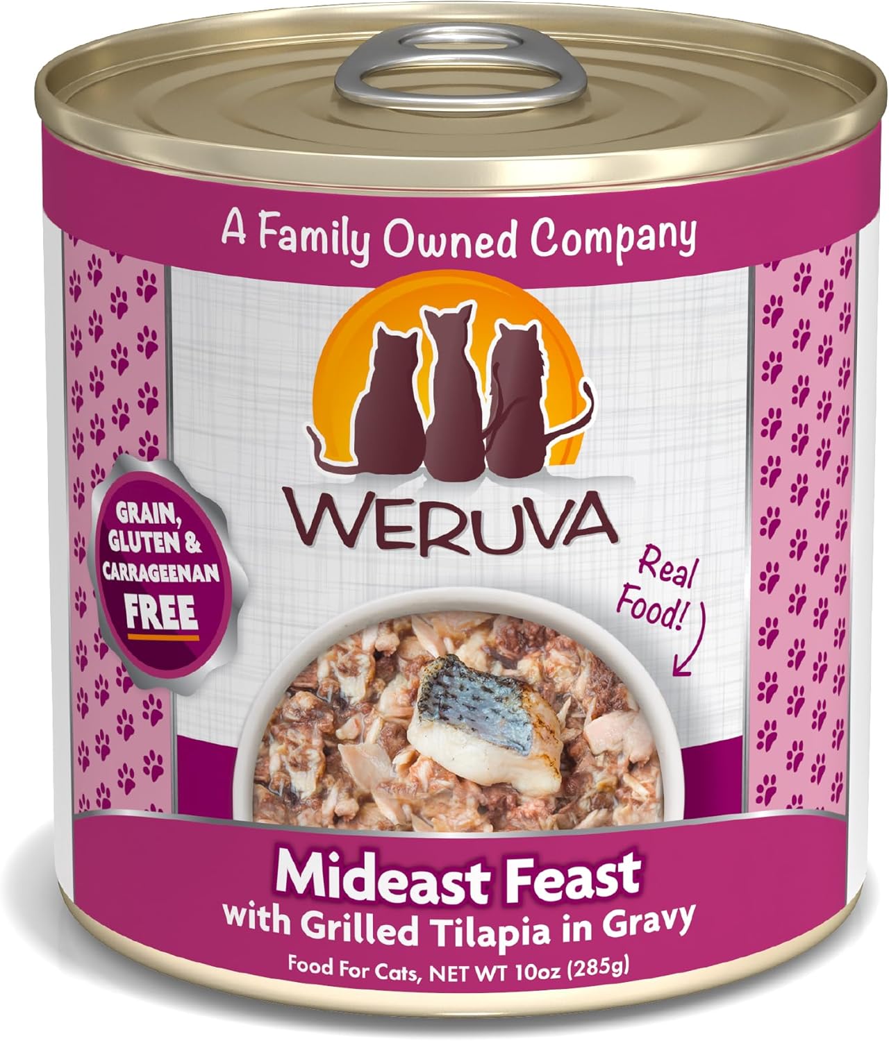 Weruva Classic Cat Food, Mideast Feast with Grilled Tilapia in Gravy, 10oz Can (Pack of 12) Weruva Classic Cat Food, Mideast Feast with Grilled Tilapia in Gravy, 10oz Can (Pack of 12)
