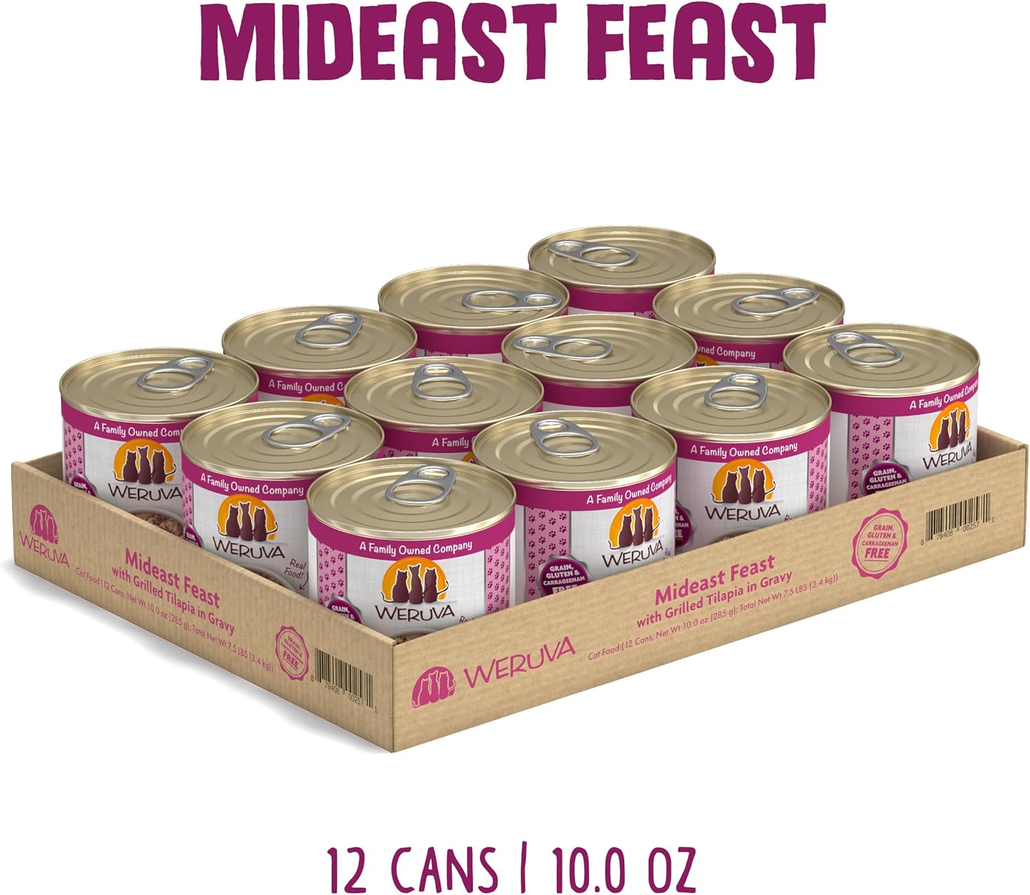Weruva Classic Cat Food, Mideast Feast with Grilled Tilapia in Gravy, 10oz Can (Pack of 12)2