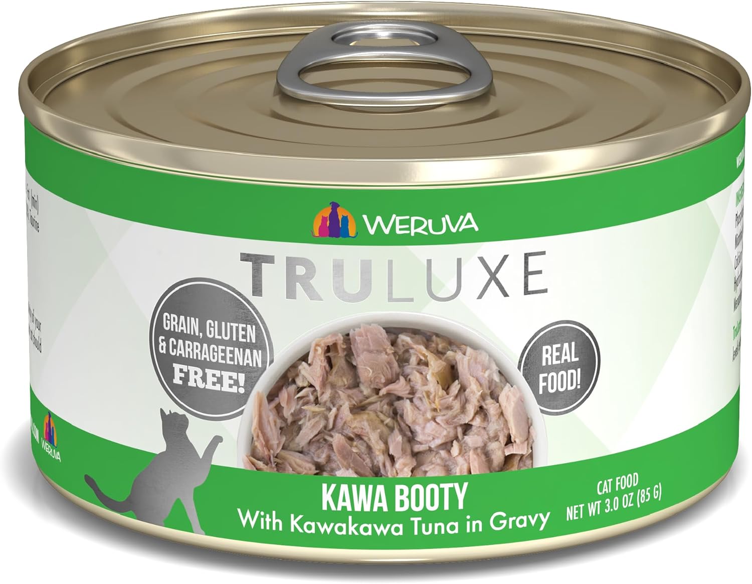Weruva Truluxe Cat Food, Kawa Booty with Kawakawa Tuna in Gravy, 3Oz Can (Pack of 24) Weruva Truluxe Cat Food, Kawa Booty with Kawakawa Tuna in Gravy, 3Oz Can (Pack of 24)