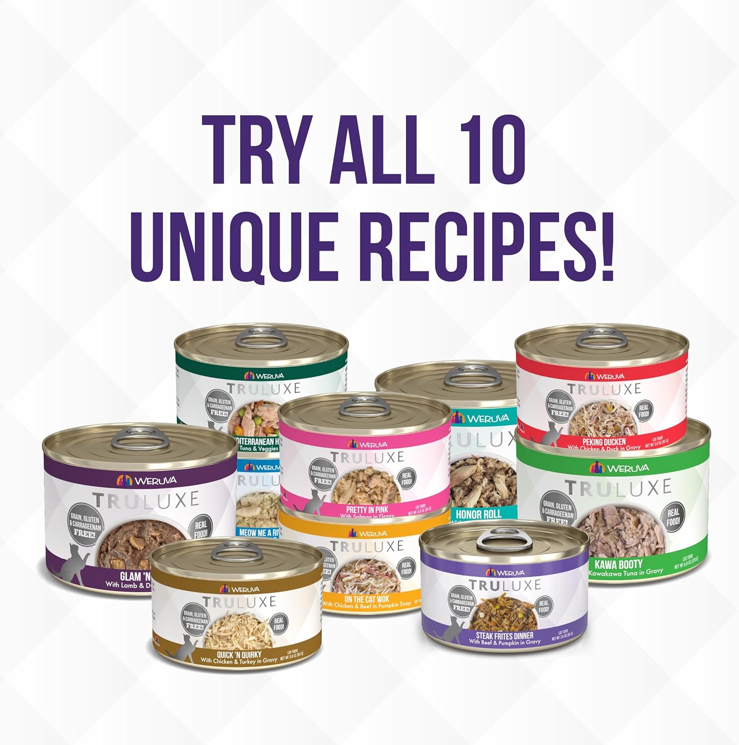Weruva Truluxe Cat Food, Variety Pack, Trusurf, Wet Cat Food, 3Oz Cans (Pack of 24)8