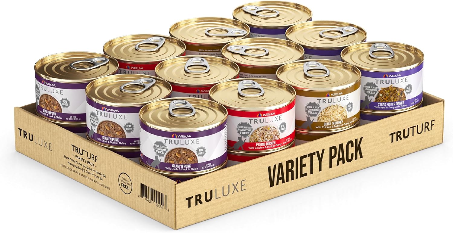 Weruva Truluxe Cat Food, Variety Pack, Truturf, Wet Cat Food, 3Oz Cans (Pack of 24) Weruva Truluxe Cat Food, Variety Pack, Truturf, Wet Cat Food, 3Oz Cans (Pack of 24)