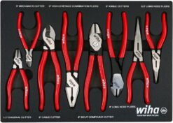 Wiha 34682 8 Piece Classic Grip Pliers and Cutters Tray Set