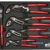 Wiha 34691 5 Piece Classic Grip V-Jaw Tongue and Groove Pliers Tray Set