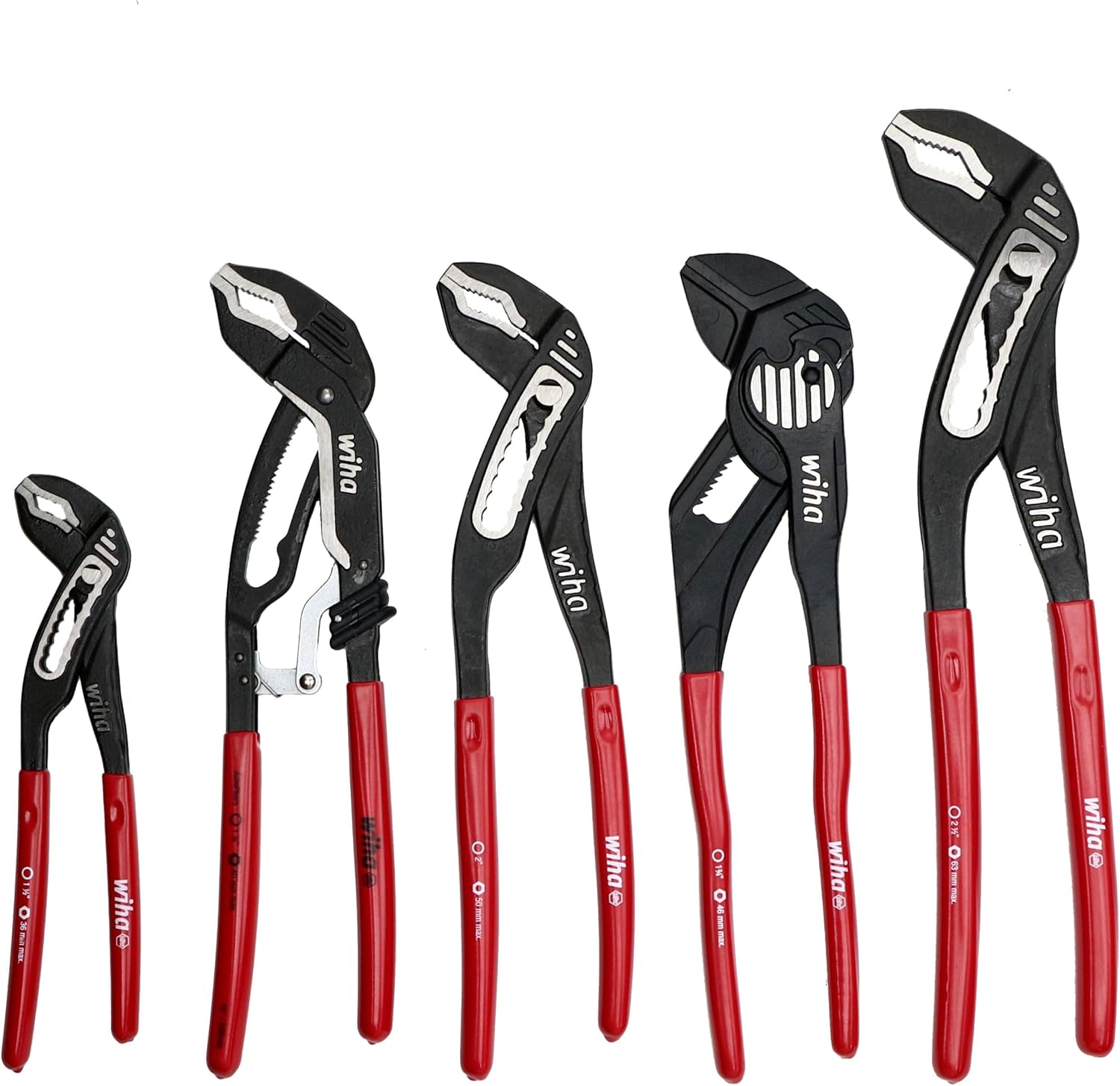 Wiha 34691 5 Piece Classic Grip V-Jaw Tongue and Groove Pliers Tray Set9
