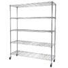 Winado Steel Heavy Duty 5-Tier Utility Shelving Unit (59.06-in W x 17.72-in D x 70.87-in H), Silver, (450-lb Capacity Per Shelf)
