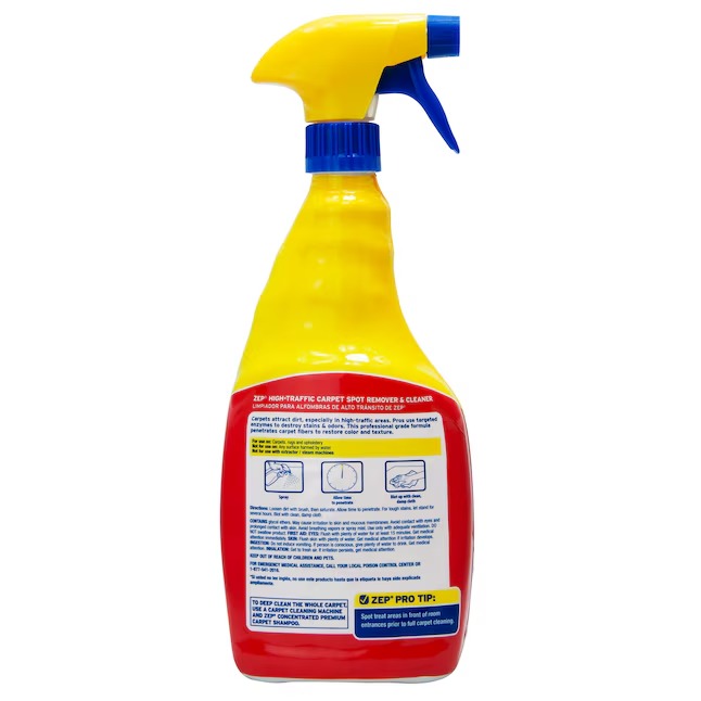 Zep High-Traffic Carpet Spot Remover and Cleaner Spot remover Liquid 32-oz 12 -Pack1_11zon