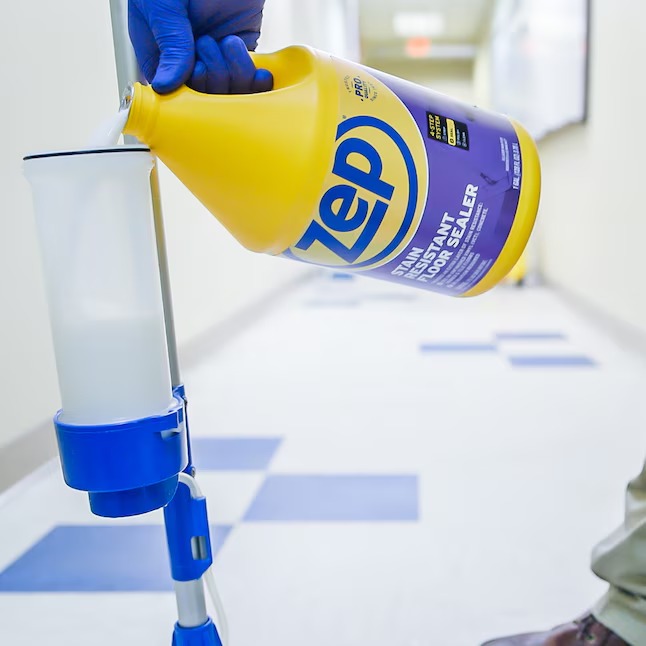 Zep Stain Resistant Floor Sealer Semi-gloss Floor Polish 128-fl oz (4-Pack)2_11zon