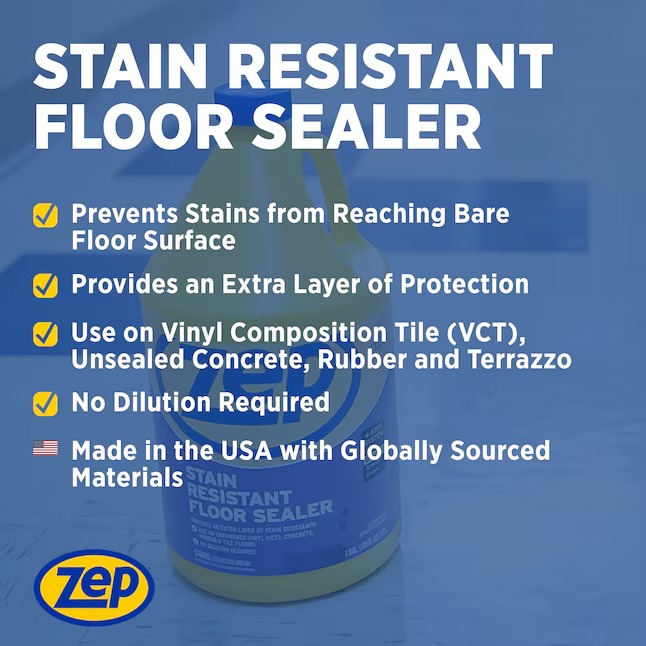 Zep Stain Resistant Floor Sealer Semi-gloss Floor Polish 128-fl oz (4-Pack)3_11zon