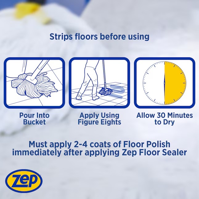 Zep Stain Resistant Floor Sealer Semi-gloss Floor Polish 128-fl oz (4-Pack)5_11zon